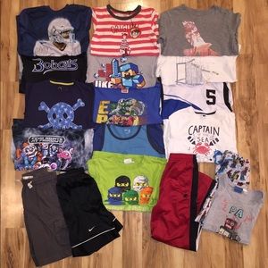 Lot of Size 8 Boys Short sleeve Tops and Shorts